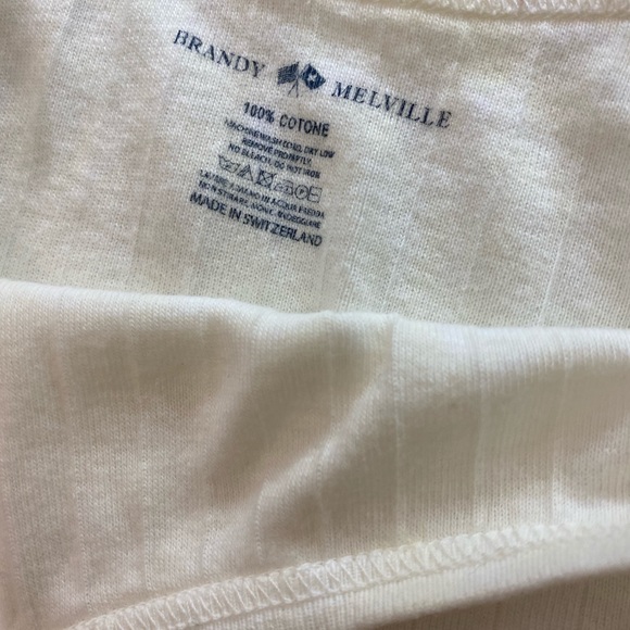 Brandy Melville Tops - White crop top from brandy Melville